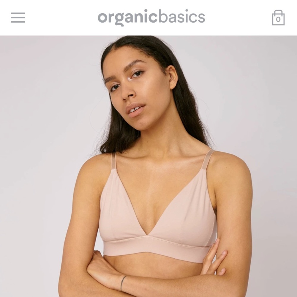 Organic Basics Cotton Triangle Bra M